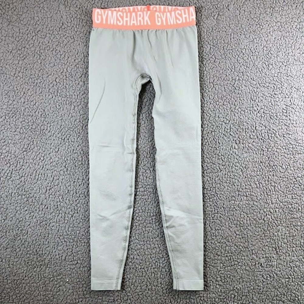 Gymshark Womens Size XL Flex High Waisted Seamless Leggings Grey Coral